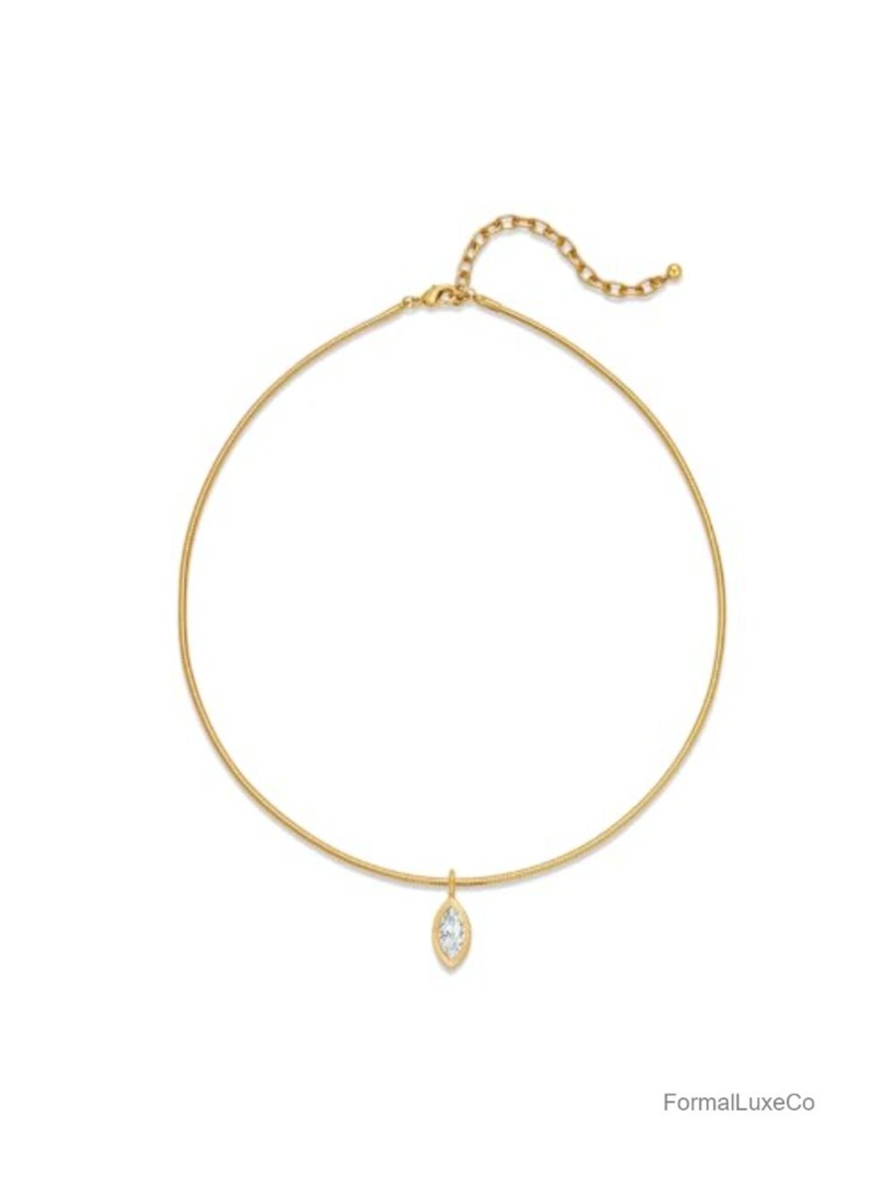14K Gold Plated Collar Choker Necklace for Women Charm Jewelry